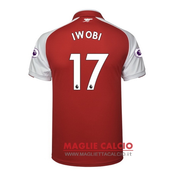 nuova maglietta arsenal 2017-2018 iwobi 17 prima